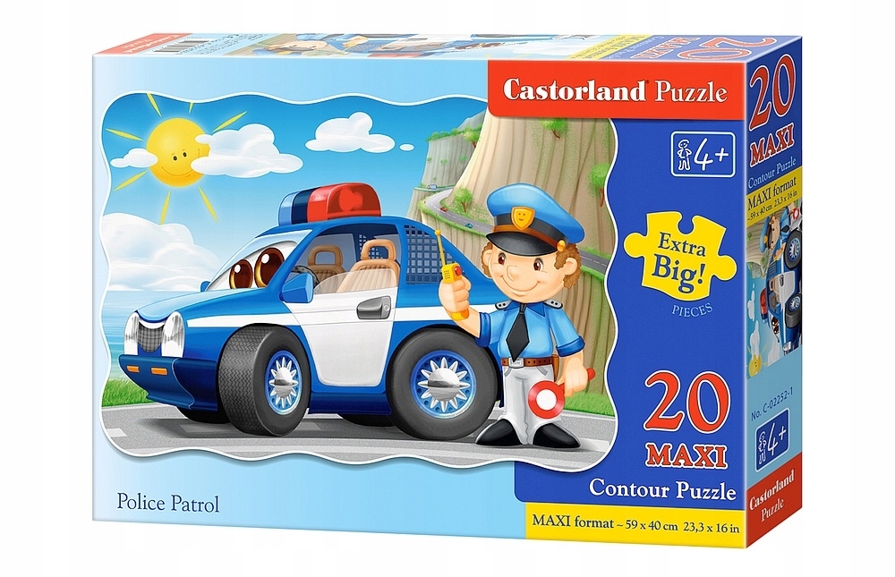

Puzzle Maxi 20 Policja Samochód Policyjny +4 lata