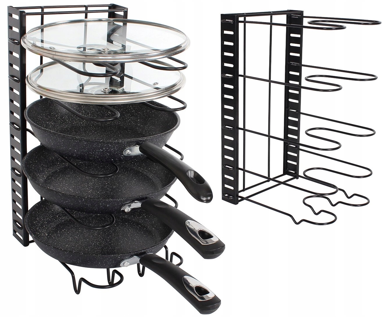 STOJAK ORGANIZER na PATELNIE POKRYWKI ROZSUWANY KH