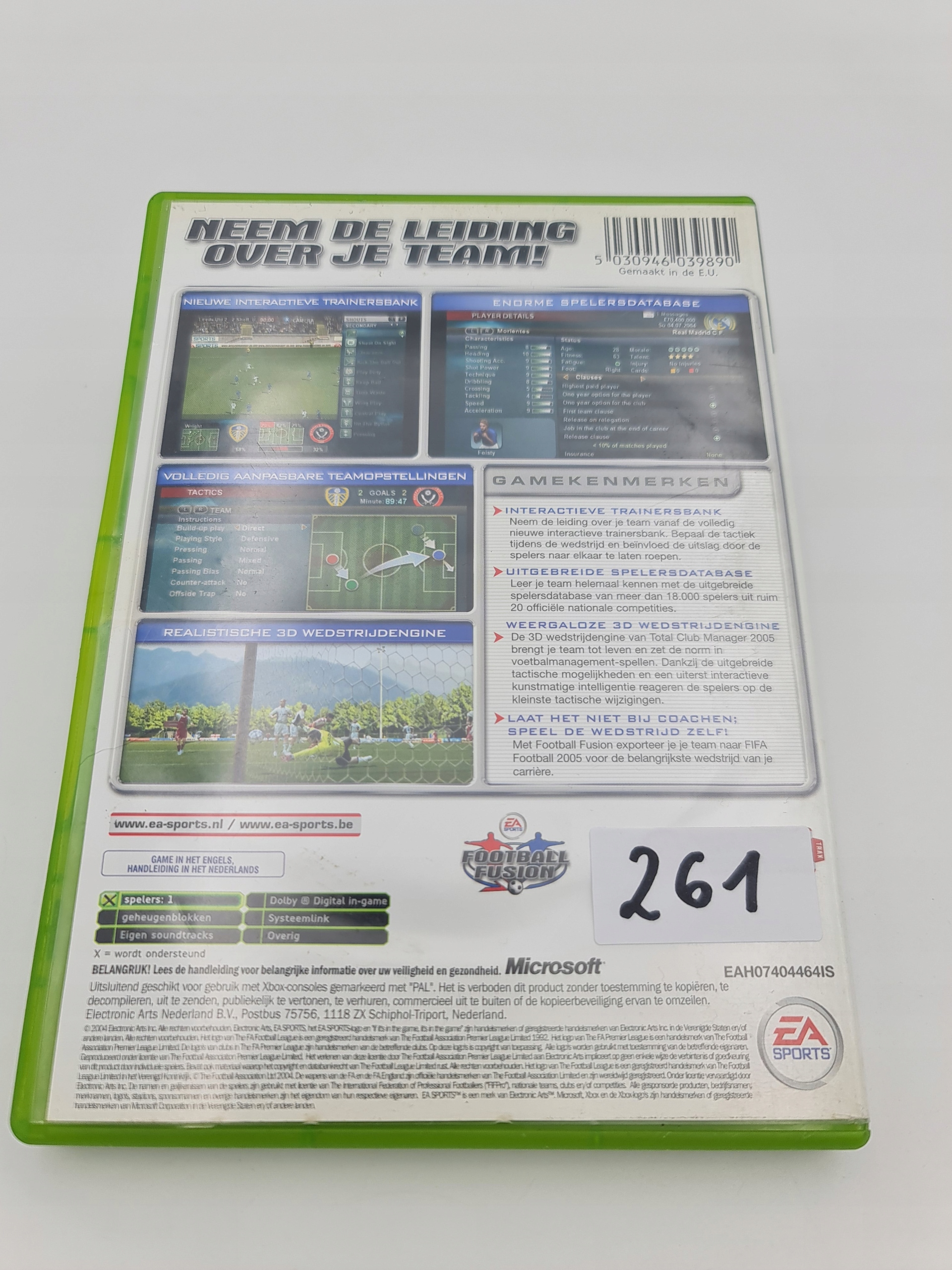 XBOX TOTAL CLUB MANAGER 2005 Platforma Microsoft Xbox