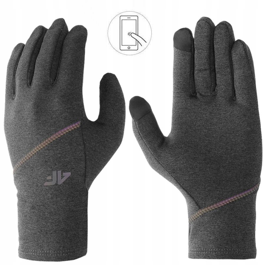 RĘKAWICZKI ZIMOWE 4F MĘSKIE DAMSKIE DOTYKOWE DO TELEFONU ODBLASKOWE