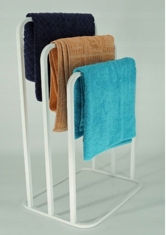 Moderní stojan na ručníky 4 Ramenní zaoblený kovový Loft Bia