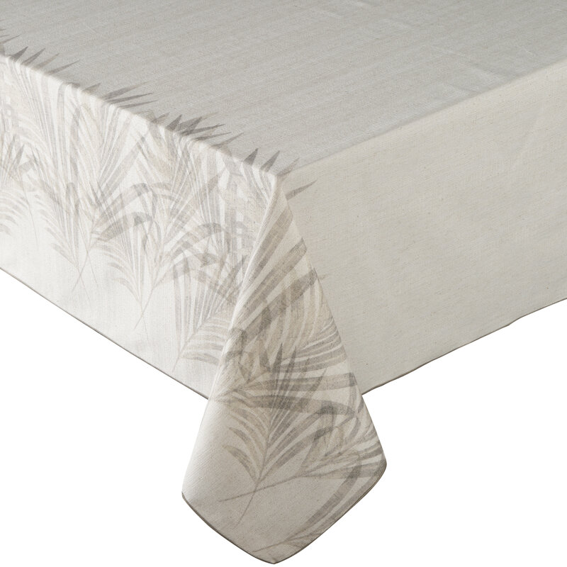 Obrus Wzór Liści Palmowych INES11 145X220 Beżowy