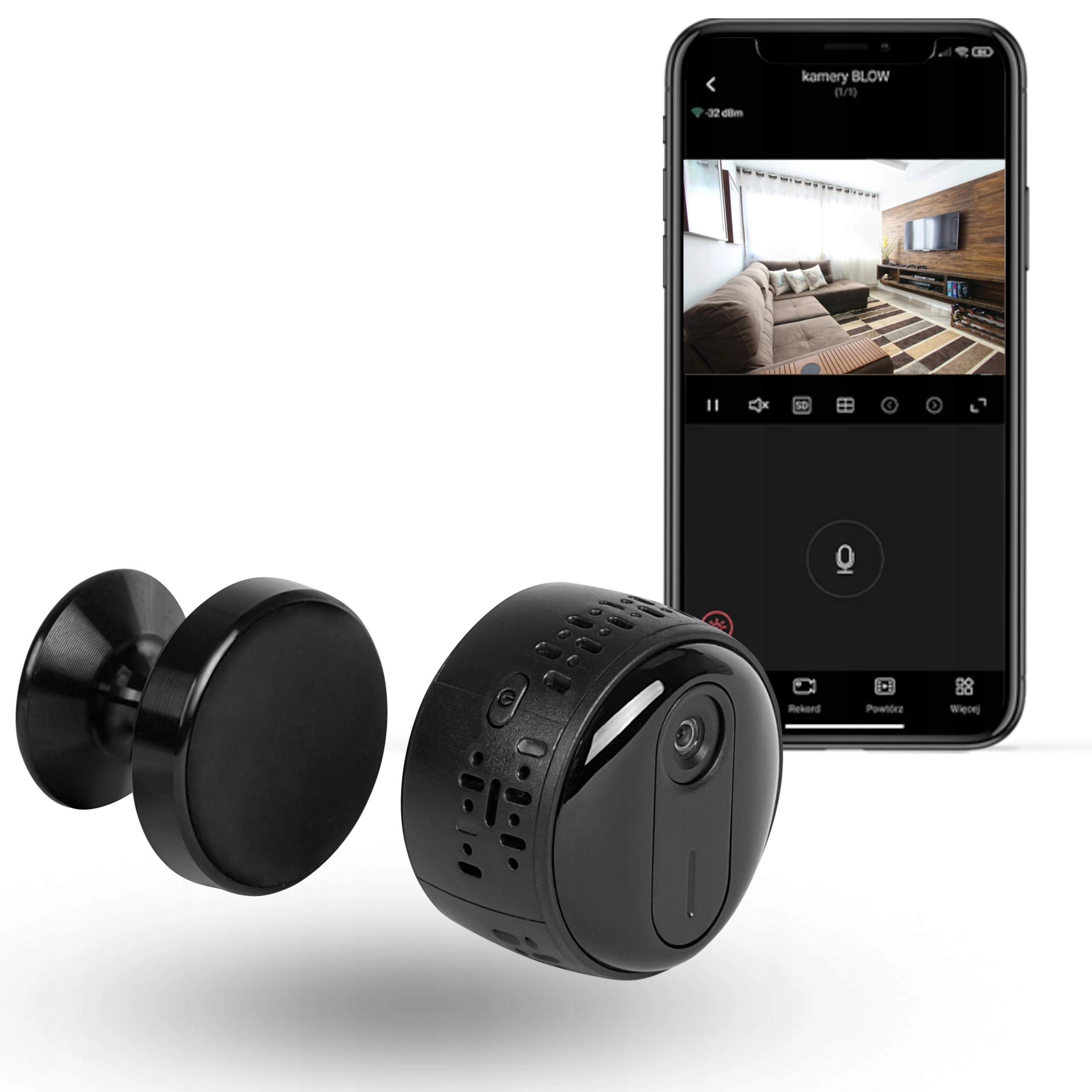 BLOW Kamera WiFi wewnętrzna SD 2MP bateria MINI IR Marka Blow