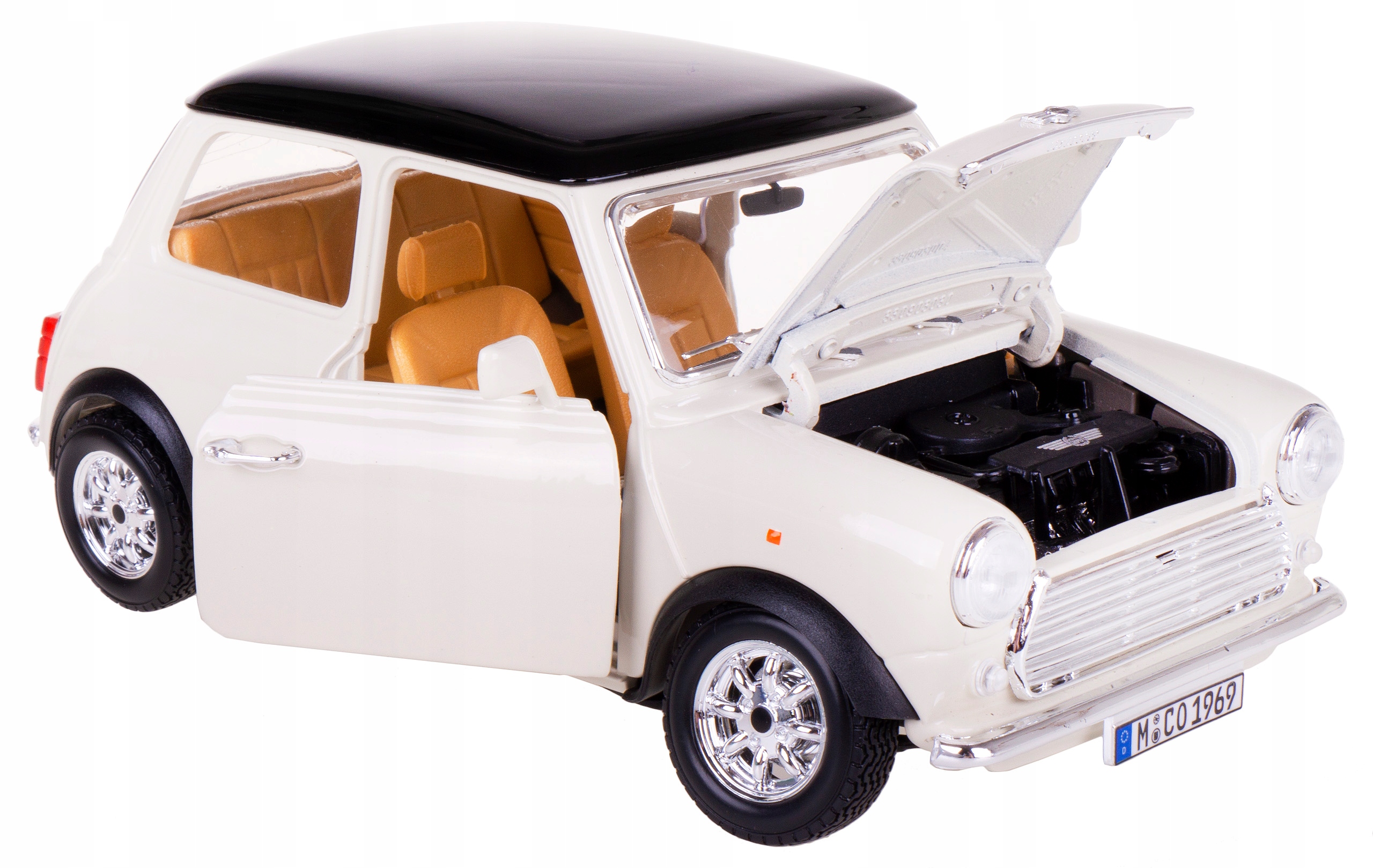 Mini Cooper 1969 Model Kov Bburago 1:18 Krémová