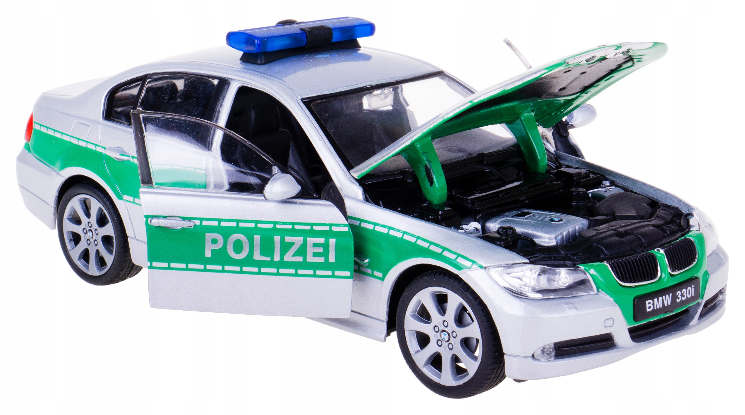 Bmw 330I Polizei Kovový Model Welly 1:24 Policie