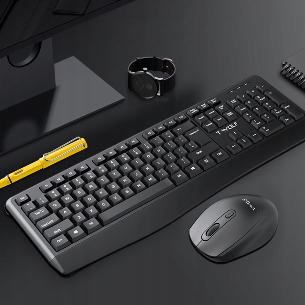 T-WOLF TF100 KLAWIATURA MEMBRANOWA BEZPRZEWODOWA WIRELESS BT + MYSZ MYSZKA Interfejs USB (Radio 2.4 GHz)