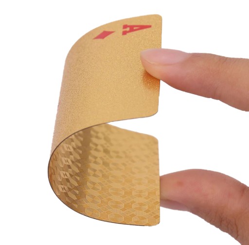 KARTY DO GRY PLASTIK ZŁOTE GOLD POKER TALIE TALIA Typ Podstawa