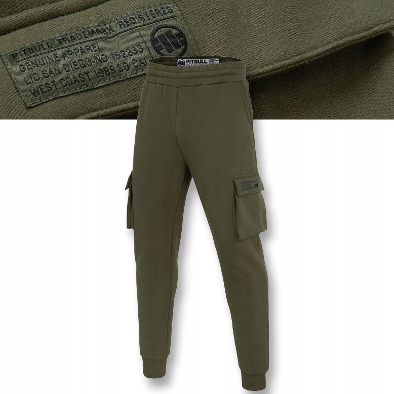 Męskie Spodnie Dresowe Bojówki Pitbull Cypress Sport Sportowe Dresy Cargo