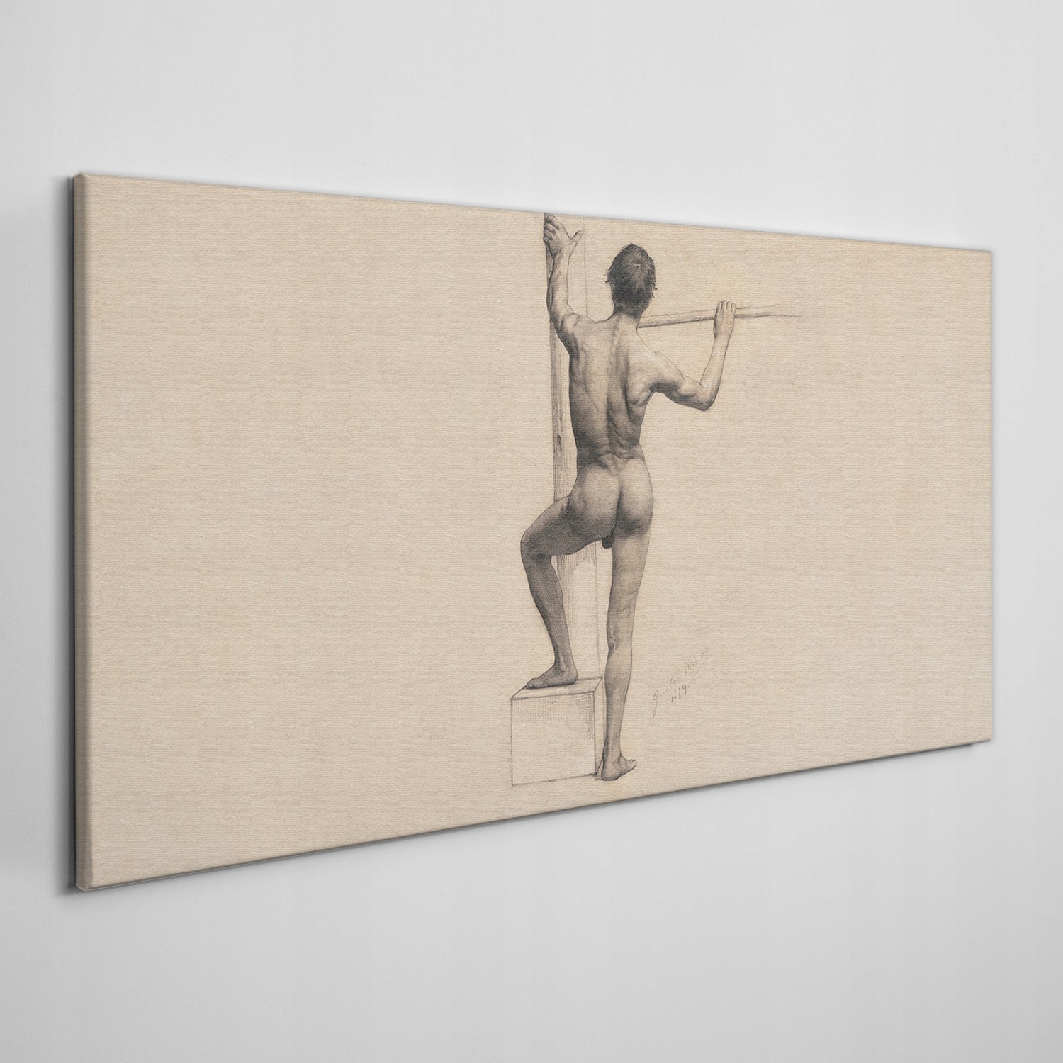 

Foto-obraz na ramie płótno Mężczyzna akt 120x60 cm