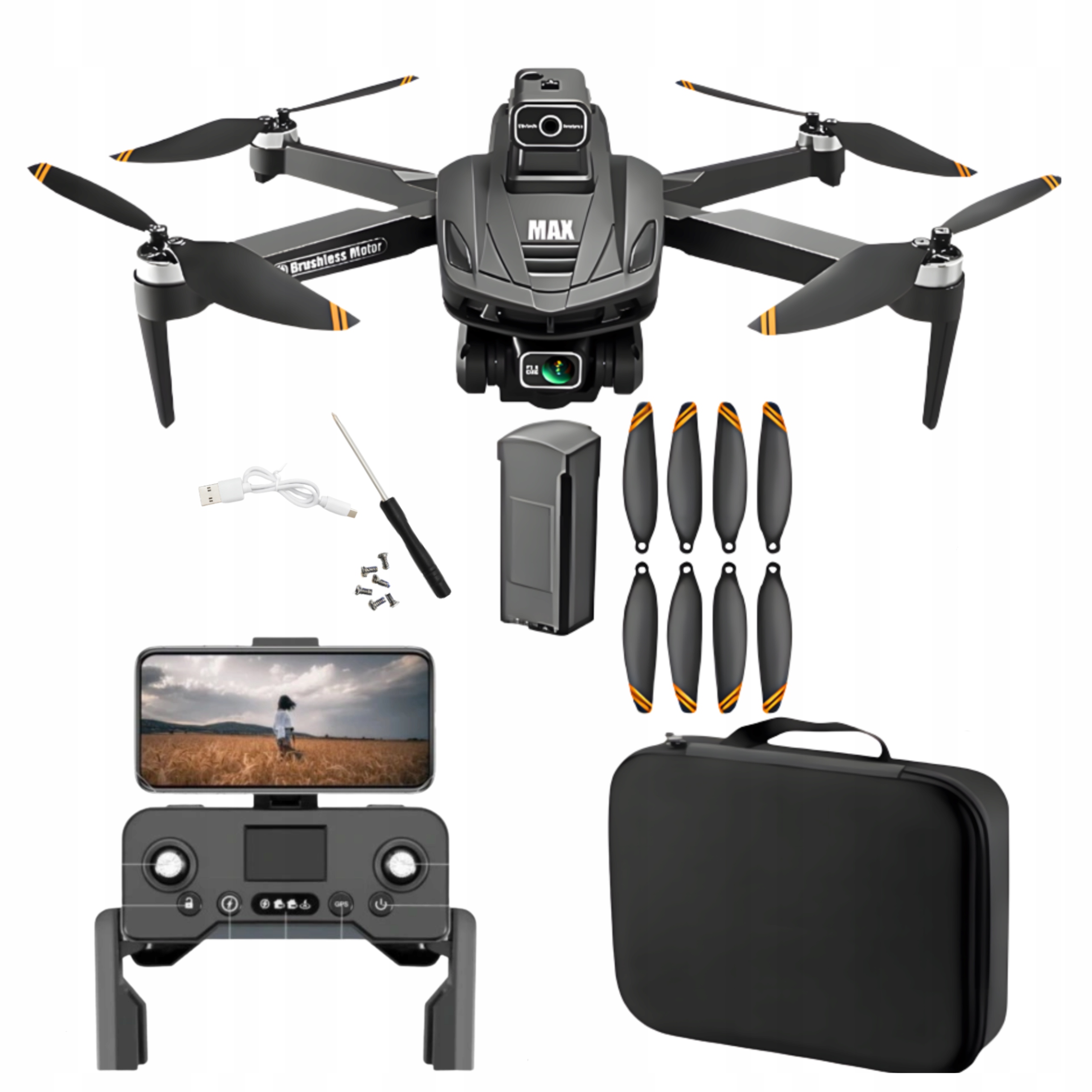 ДРОН С КАМЕРОЙ WIFI 5G GPS ПУЛЬТ ДИСТАНЦИОННОГО УПРАВЛЕНИЯ ИГРУШКА ПРИЛОЖЕНИЕ ДИАПАЗОН 3000 М