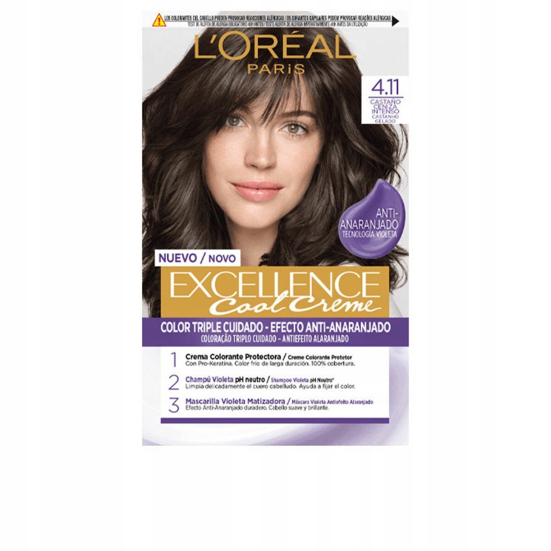 Permanentní barvení v krému L'Oreal Make Up Excellence Cool Creme 4.11