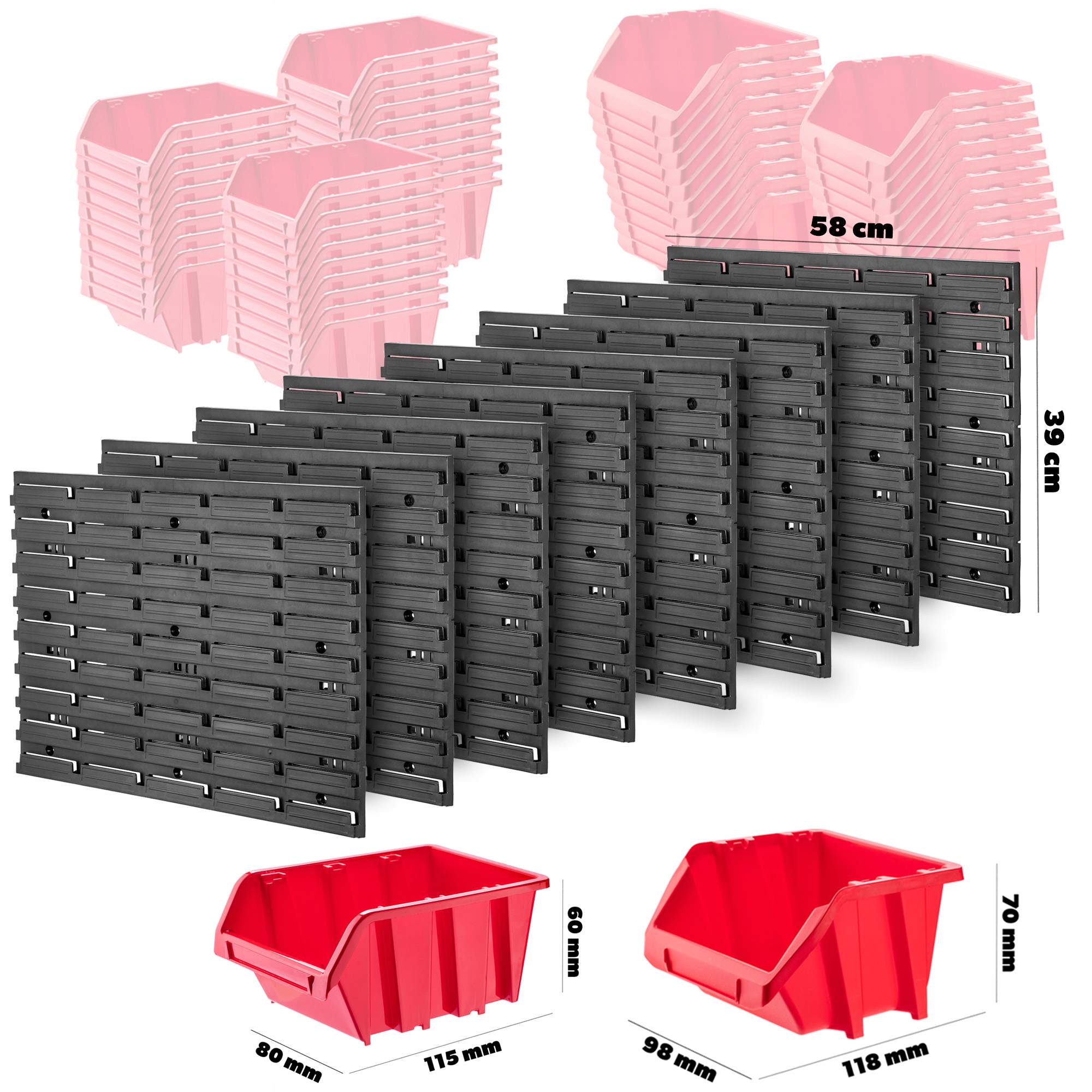 TABLICA WARSZTATOWA ŚCIANKA 232x78cm 140 EL Marka Kadax