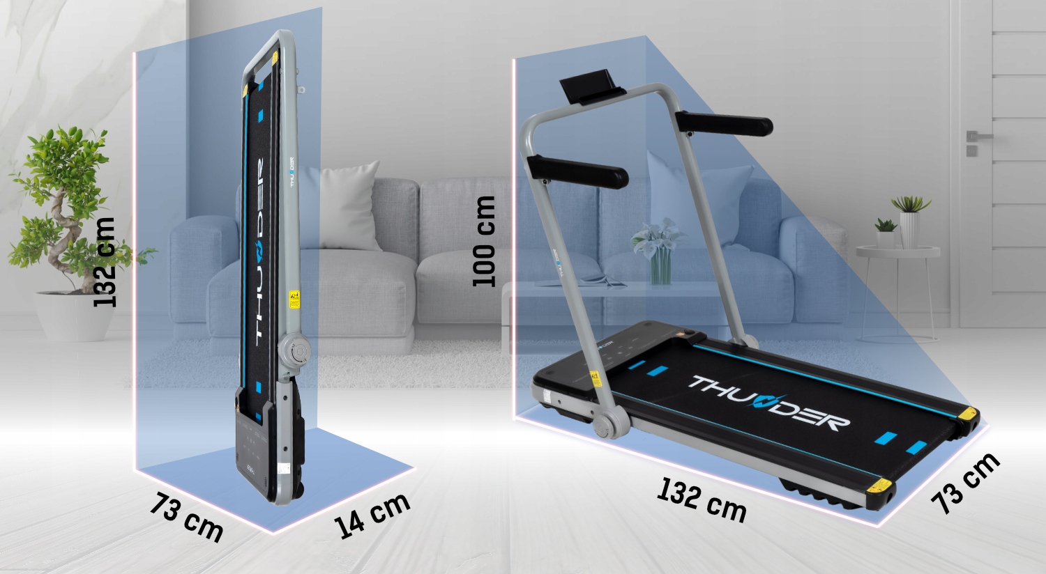 BIEŻNIA ELEKTRYCZNA IMPACT 130KG SKŁADANA DOMOWA Marka Thunder