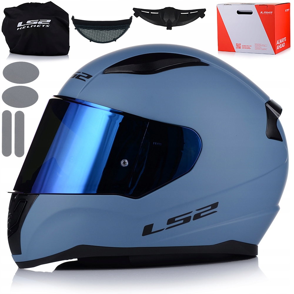 Motocyklová Prilba LS2 FF353 Rapid II Misty Blue Zrkadlové Modré Sklo