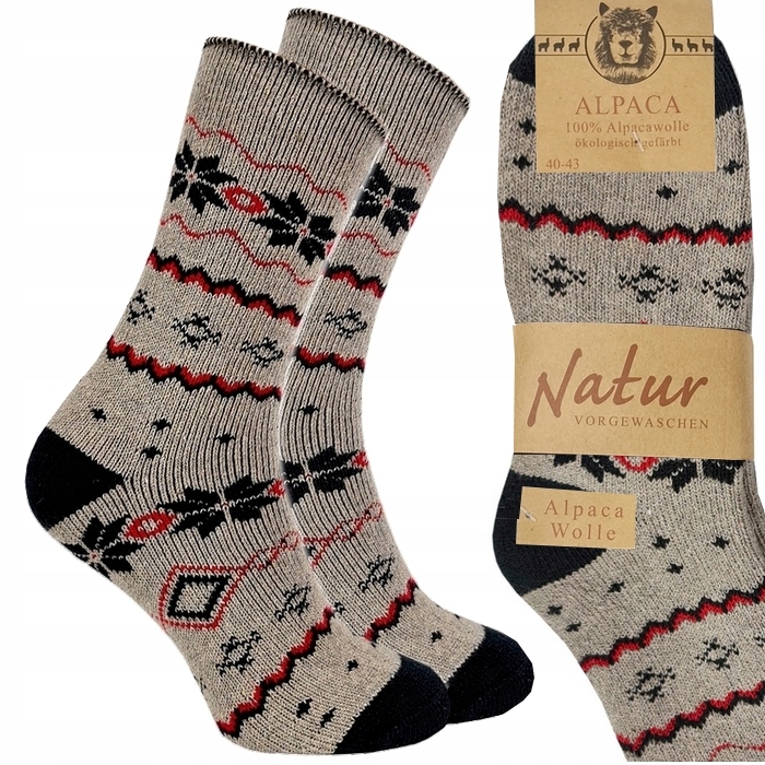 

Skarpety Wełna Alpaka Termoaktywne Norweskie 44-47