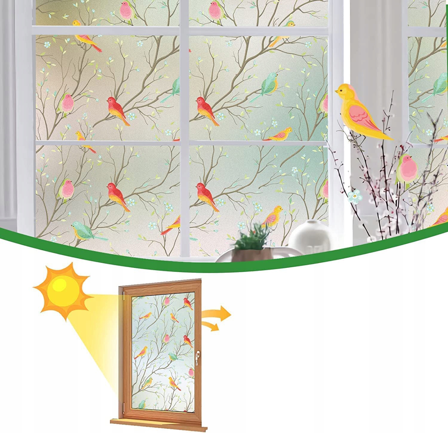 FOLIA OKIENNA Samoprzylepna folia statyczna 60x200 Transparentność półmatowa