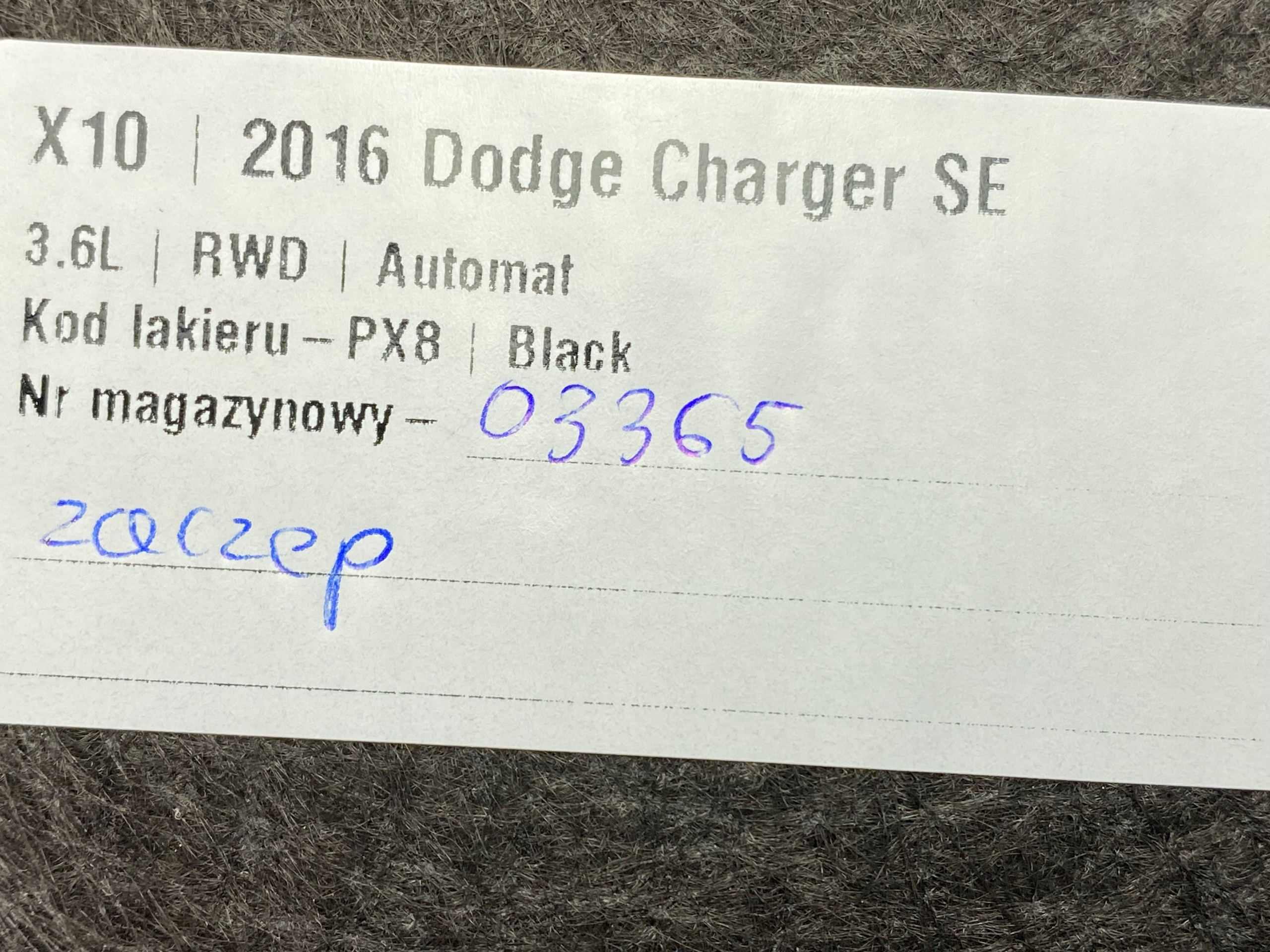 Oparcie upholstery left Dodge Charger 2015+ USA