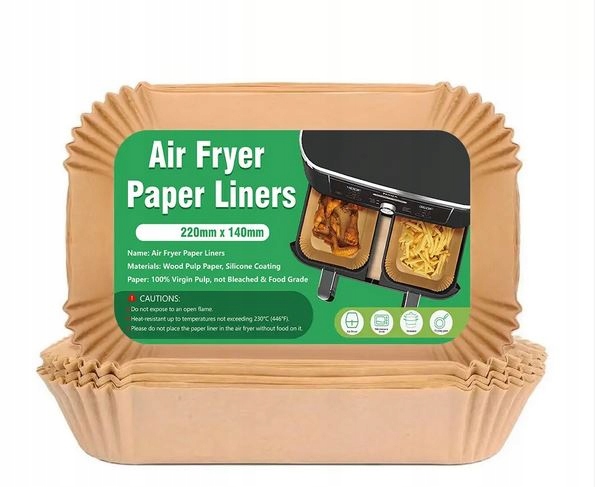 WKŁAD PAPIEROWY DO FRYTKOWNICY FRYTOWNICY BEZTŁUSZCZOWEJ 500szt 20x14cm Rodzaj papier do pieczenia