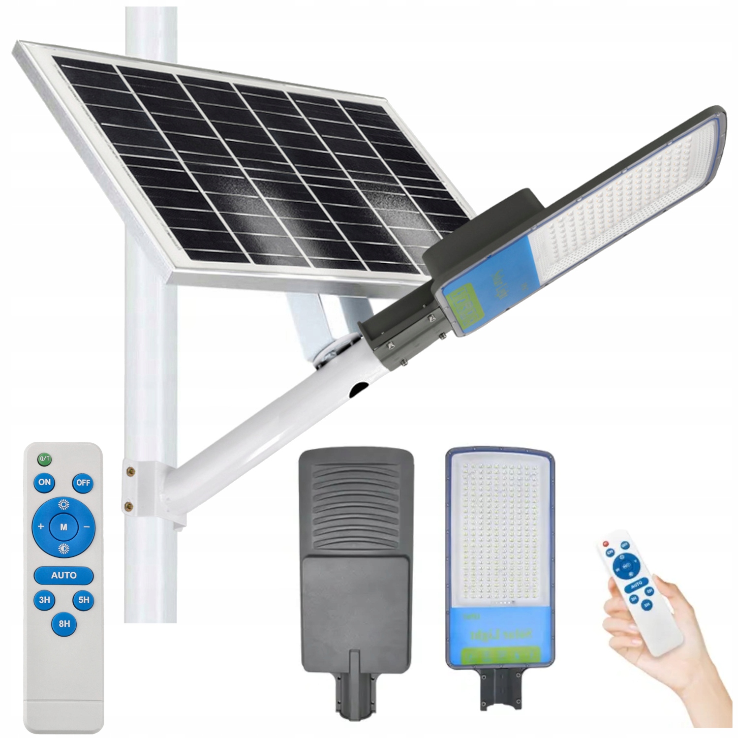 Solárna Led Pouličná Lampa Výkonná 120 W Lampa