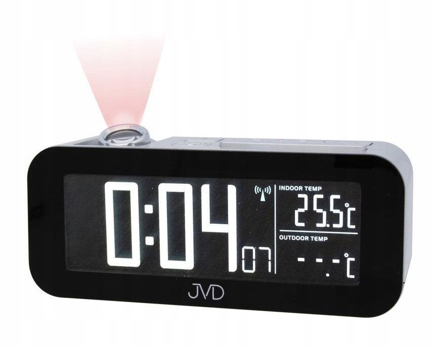 Budík S Projektorom Jvd RB93 Teplomer DCF77