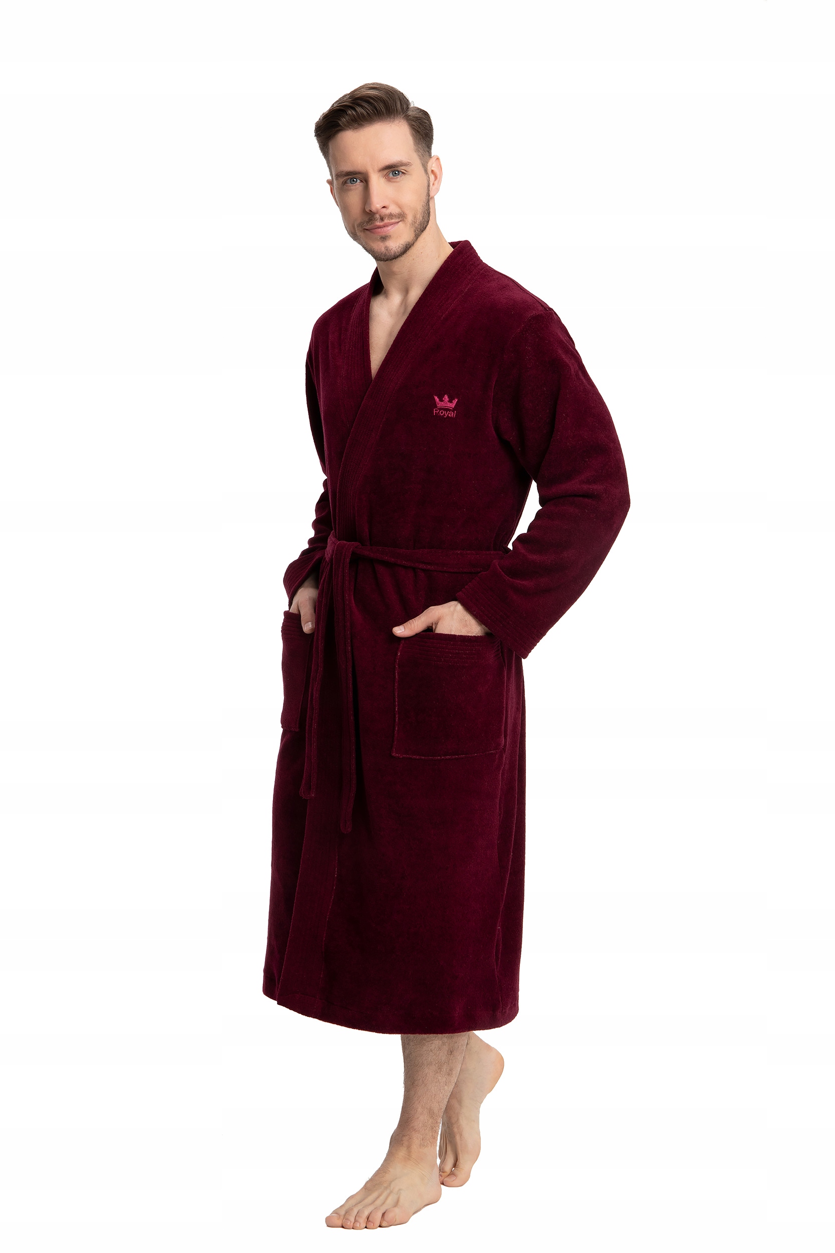 Pánský župan Luna kód 850 bordó M