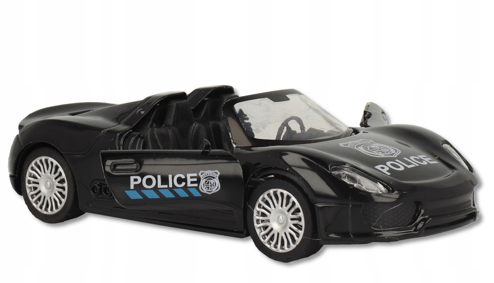 Metalowy Radiowóz z OTWIERANYMI DRZWIAMI