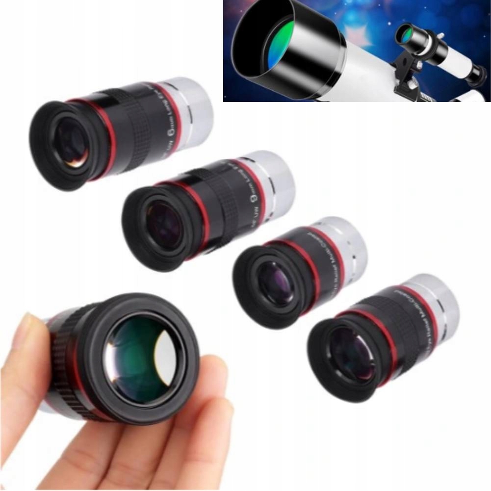 Fmc 68STUPŇOVÝ Ultraširoký Okulár 1,25" 68° 6+9+15+20 MM Pro Teleskop