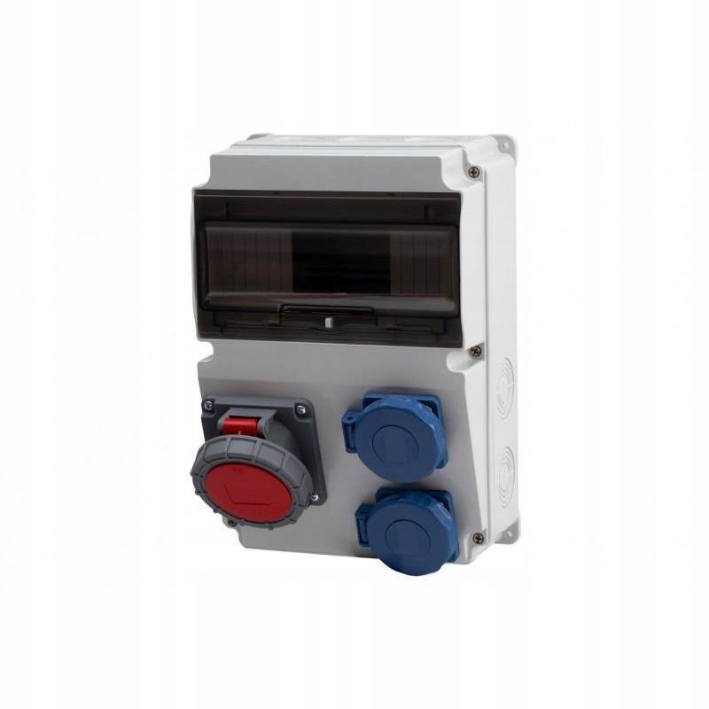 Rozvaděč Lago IP65 10M – zásuvky 16A/5P, 2x230V