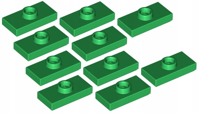 

Lego Pł. 1x2 Wypustka Zielona (15573/6092586) x10