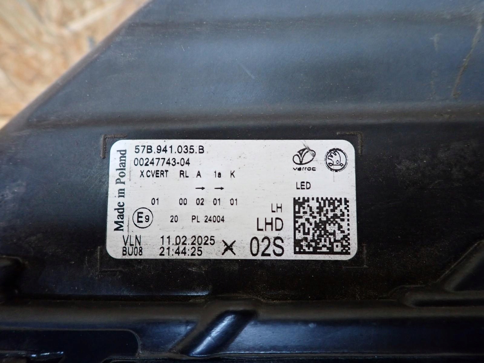 light left left FULL LED SKODA KAROQ 57B NU7 LIFT 2022- 57B941035B