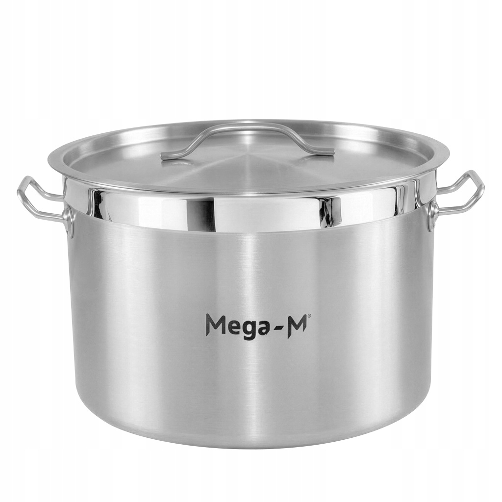 Střední hrnec z nerezové oceli s poklicí 24 l, průměr 36 cm Mega-M Pro
