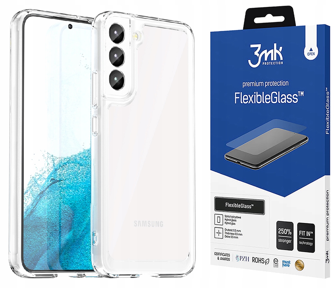 

Pancerne Etui do Samsung Galaxy S22 Plus Szkło 3MK