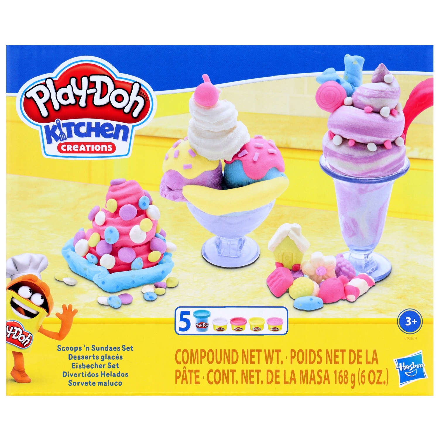 PLAY-DOH CIASTOLINA DESER LODOWY 5 TUBEK CIASTOLINY