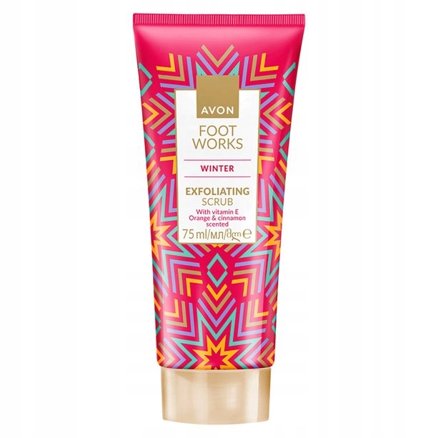 AVON Foot Works WINTER Złuszczający scrub do stóp Cynamon i Pomarańcza 75
