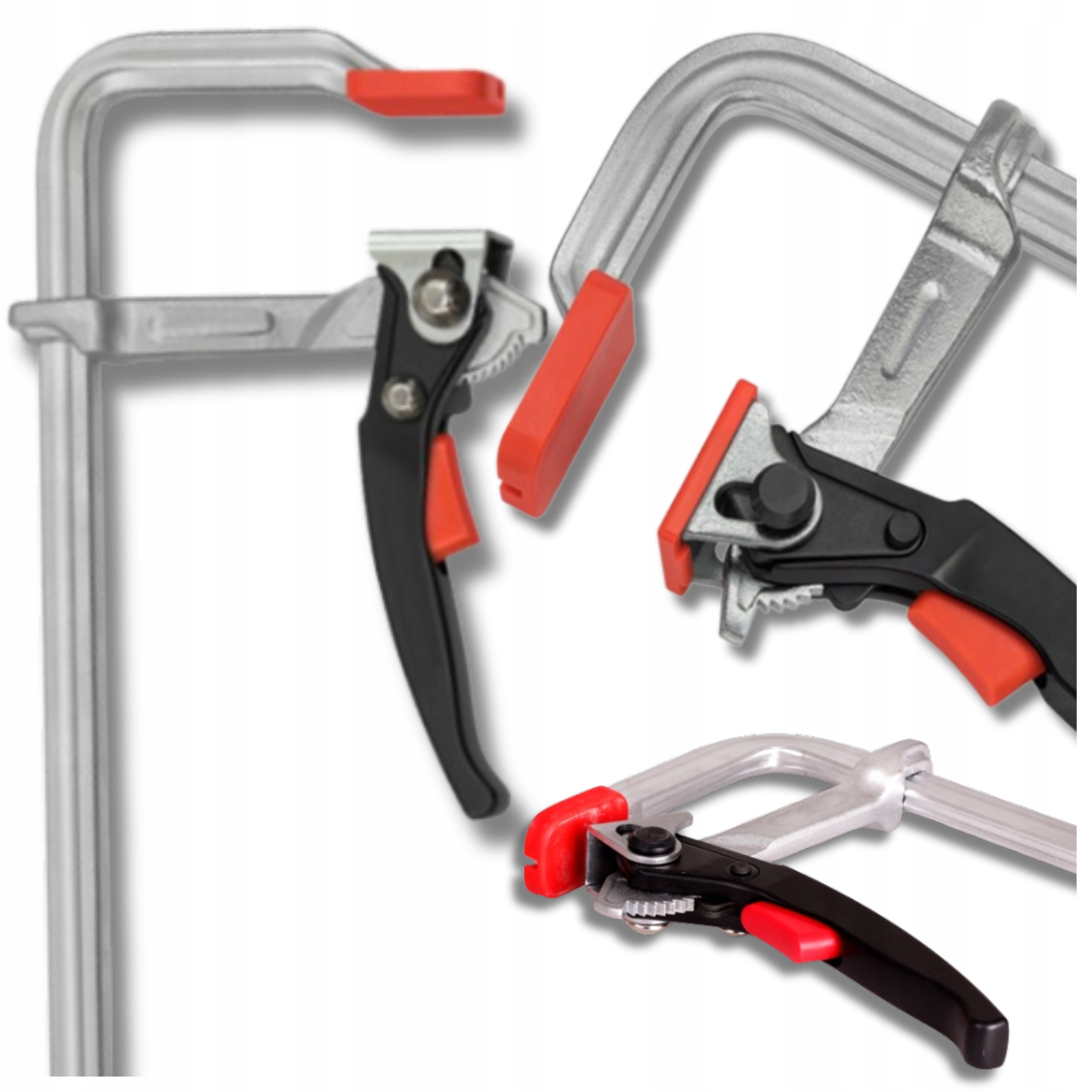 Ścisk Stolarski Zacisk Spawalniczy 400x80mm Zacisk Typu F Zapadkowy Kuty