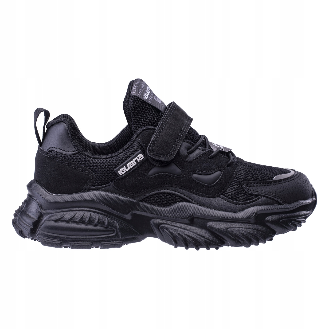 Iguana Dziecięce Sneakersy Bonsi Teen Czarny Elastyczne Gumki Rozmiar 38