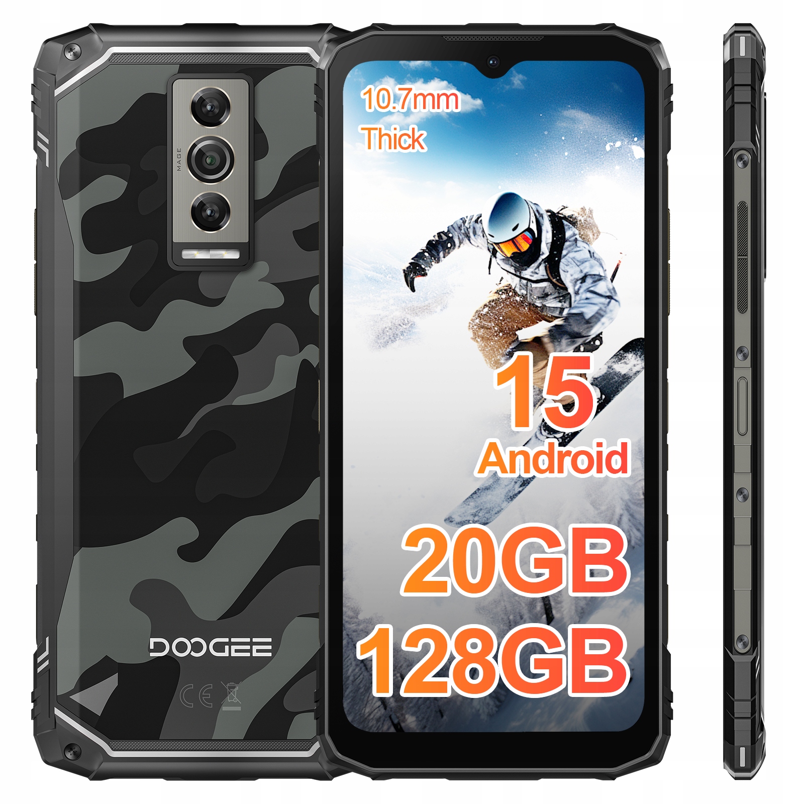 Doogee BLADE10 Chytrý telefon Android 14 9GB+128GB Odolný 5150mAh 6,56"HD+ IP68