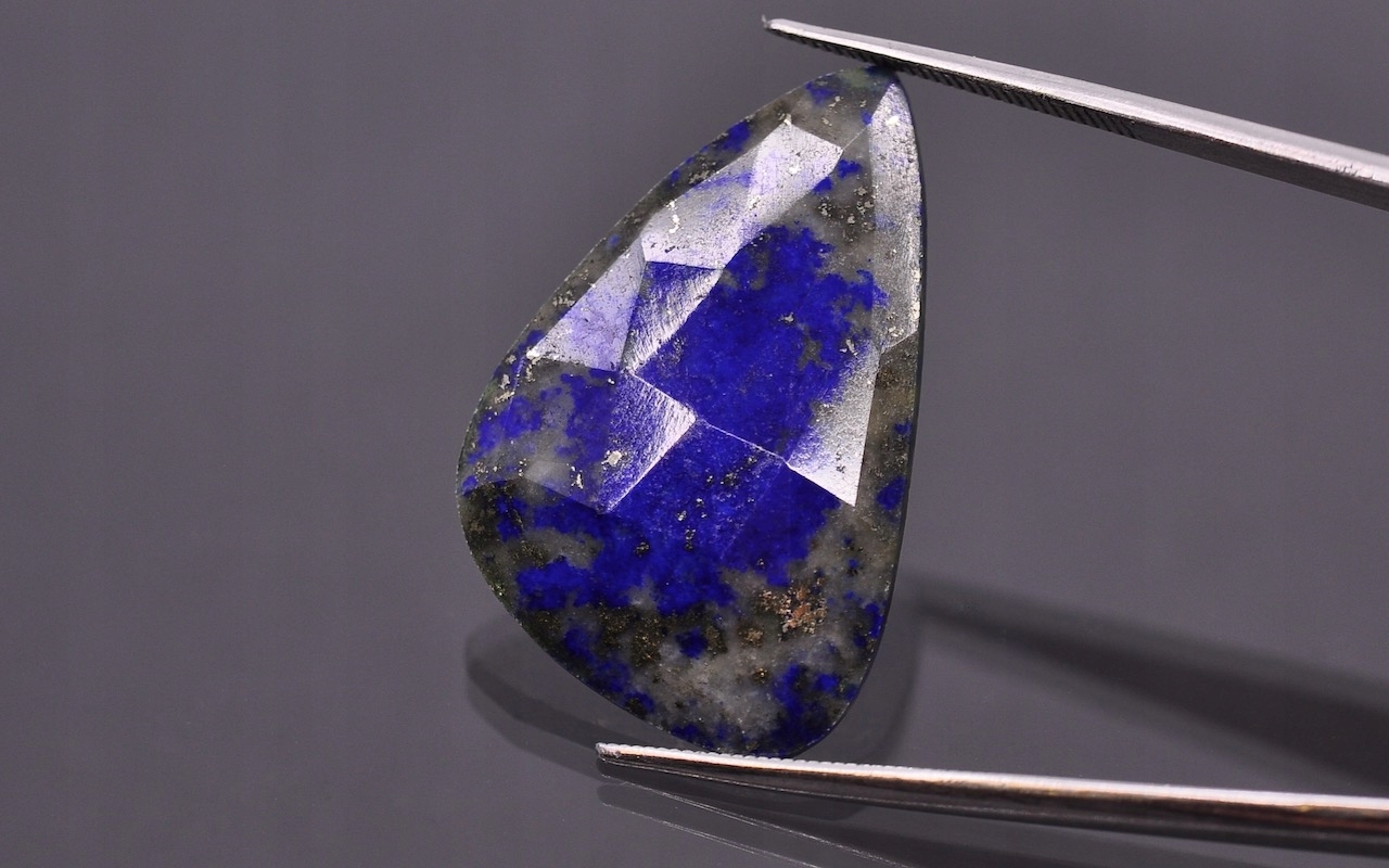 Lapis lazuli rozeta fantazijní 28x18 mm