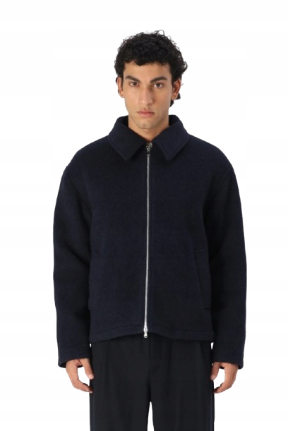Libertine-libertine Tmavě Modrá Vlněná Bunda Se Zipem M Kwm