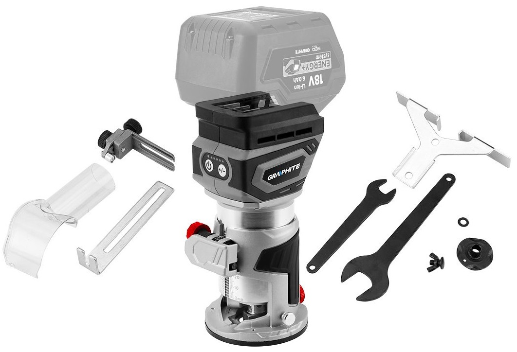 Frezarka bezszczotkowa akumulatorowa Energy+ 18V GRAPHITE 58GE140 Marka Graphite