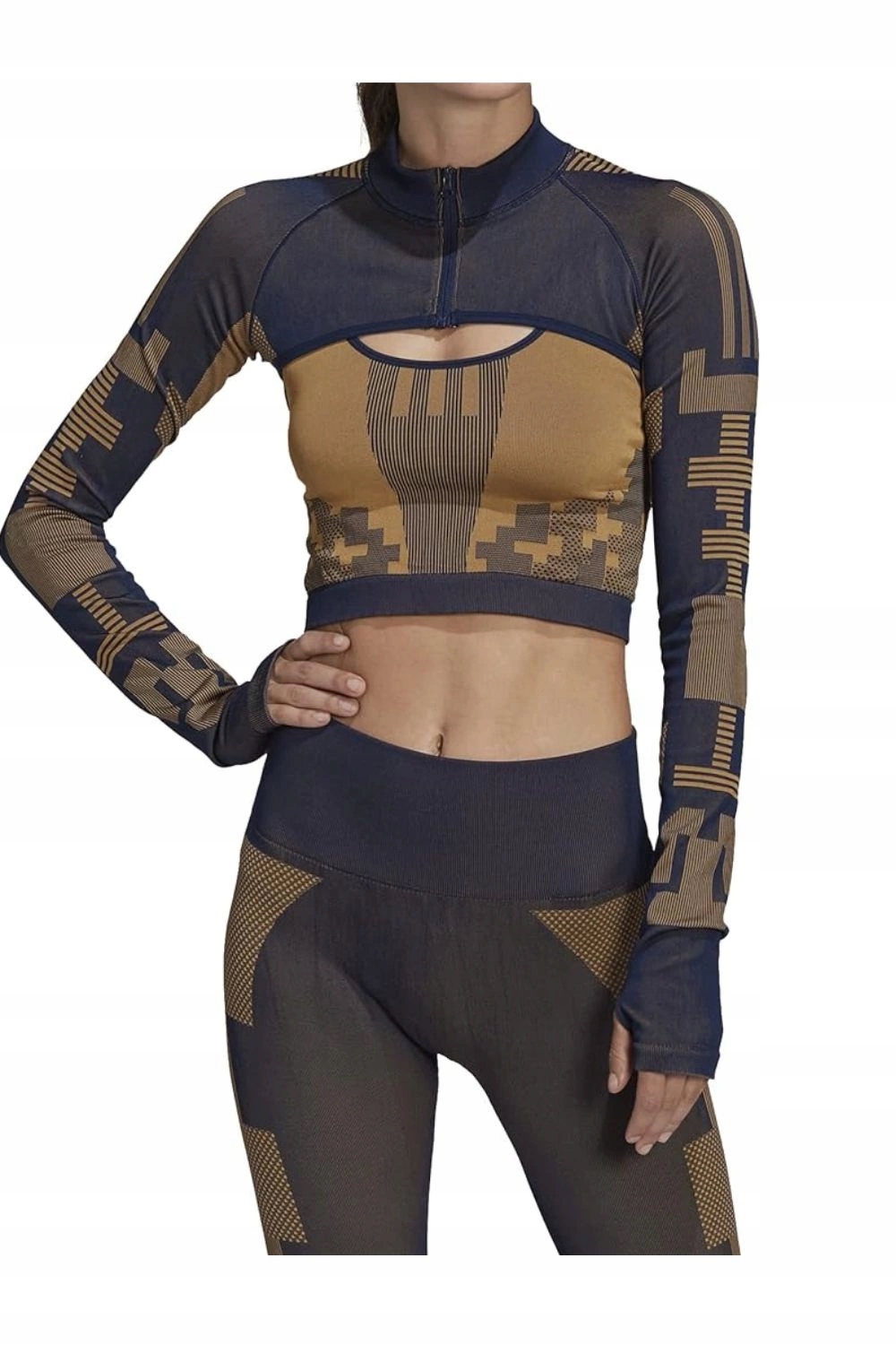 Koszulka damska Adidas Karlie Kloss krótka top z długim rękawem sportowa S