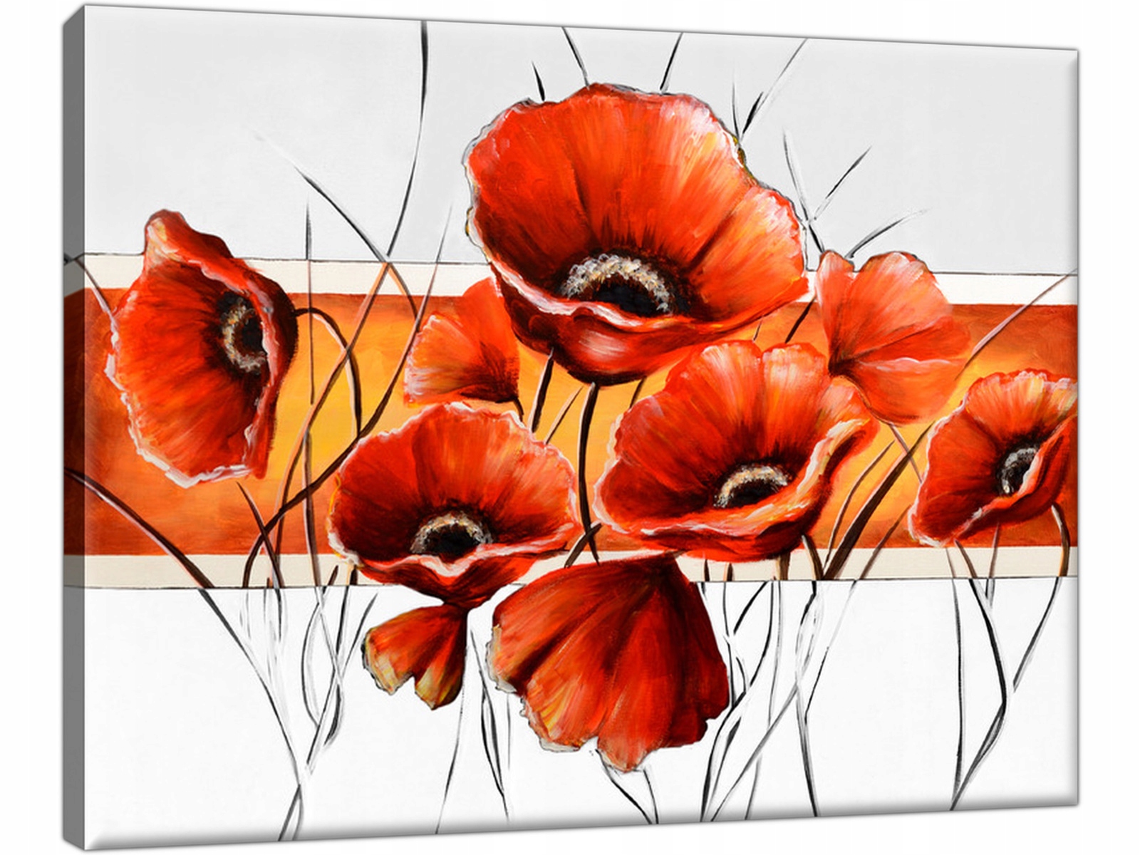 

Czerwone maki do kuchni salonu 40x30 Obraz Tryptyk