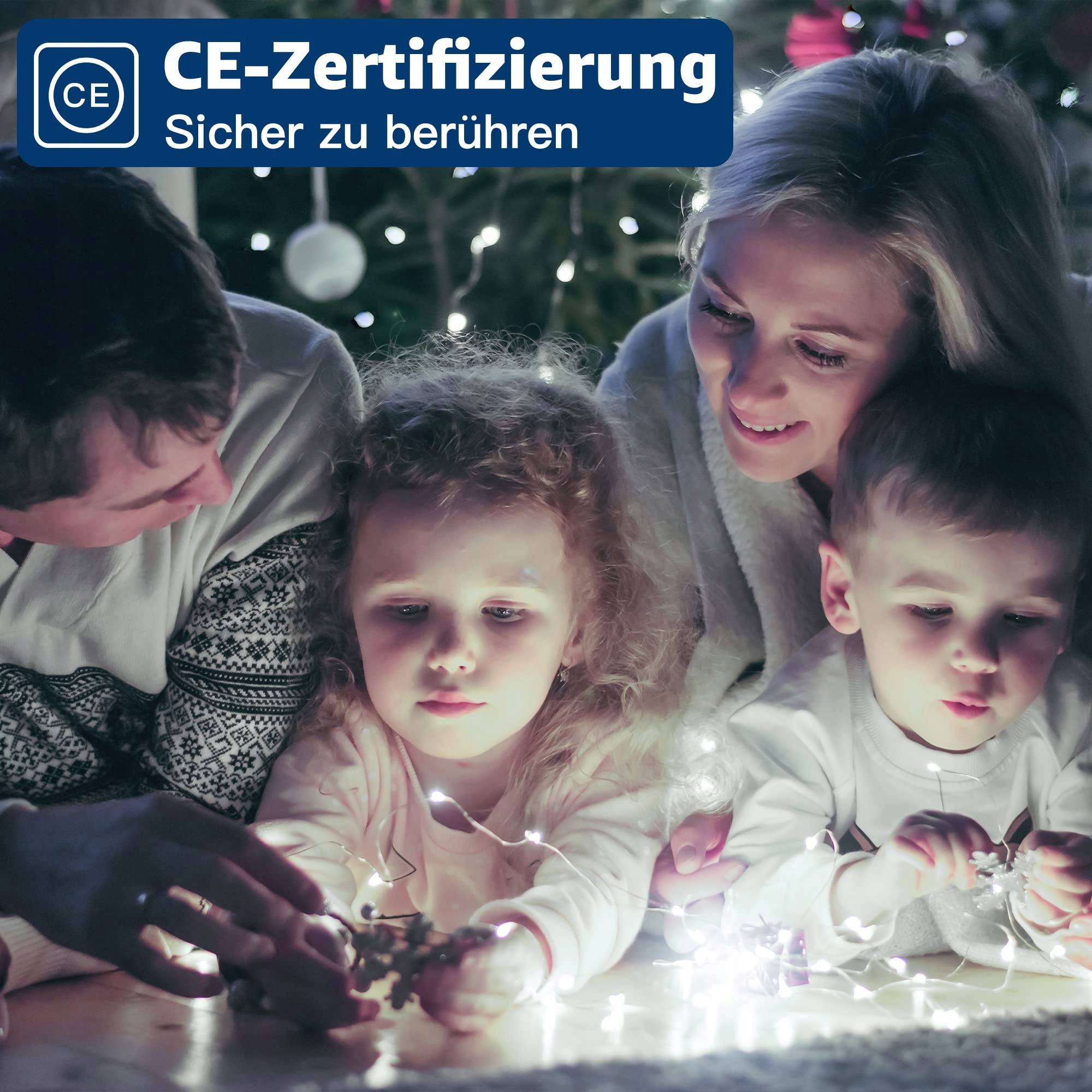 OLLNY Kurtyna Świetlna Girlanda Lampki Białe Dekoracyjne 2x2m 200 LED — miniatura 6