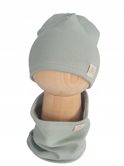 

Czapka i Komin, Prążek, Masinni Oliwka, 52cm-55cm