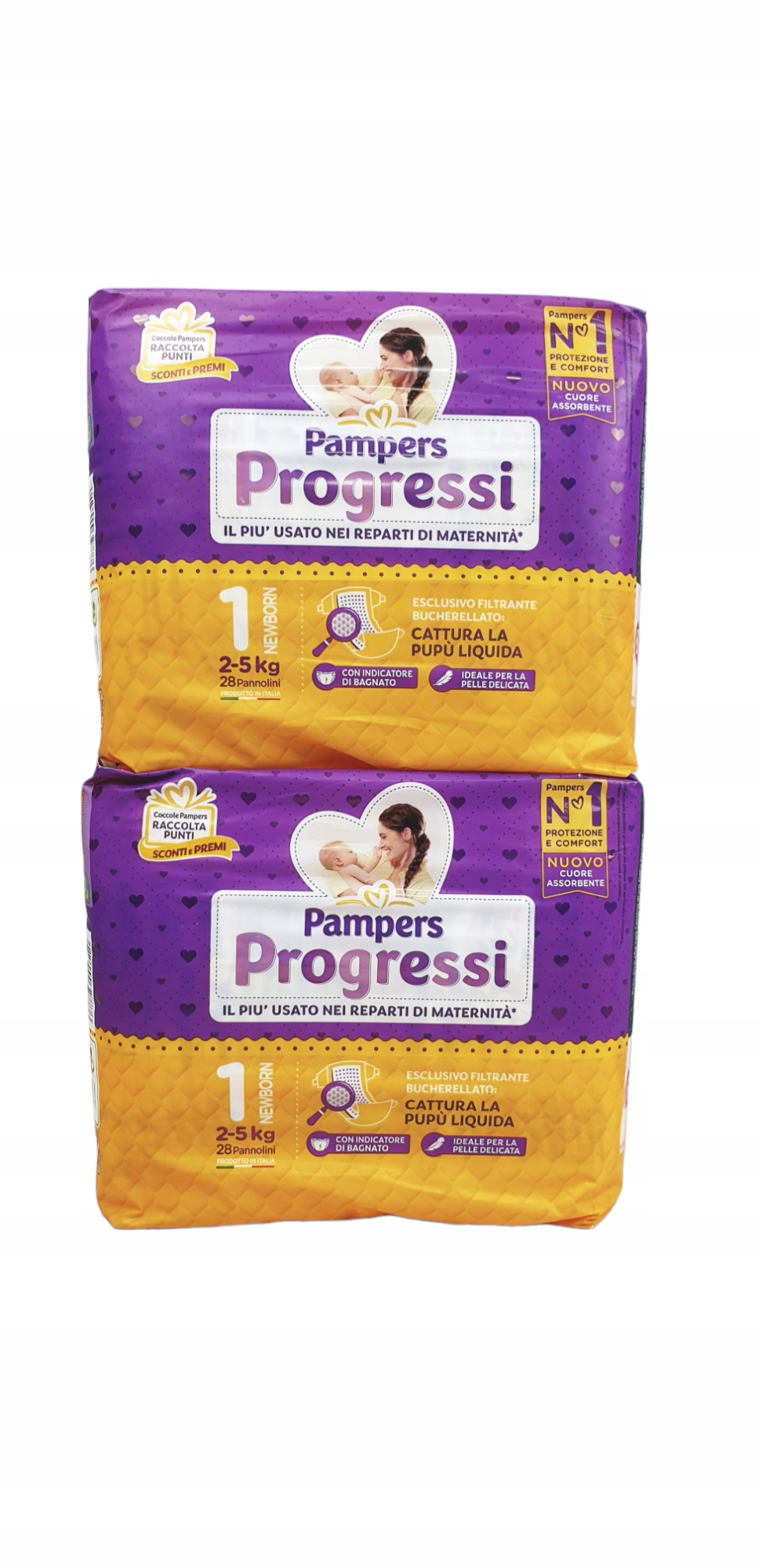 PAMPERS Progressi Pieluchy r.1(2-5kg) / r.2(3-6kg) Linia Pampers Progressi