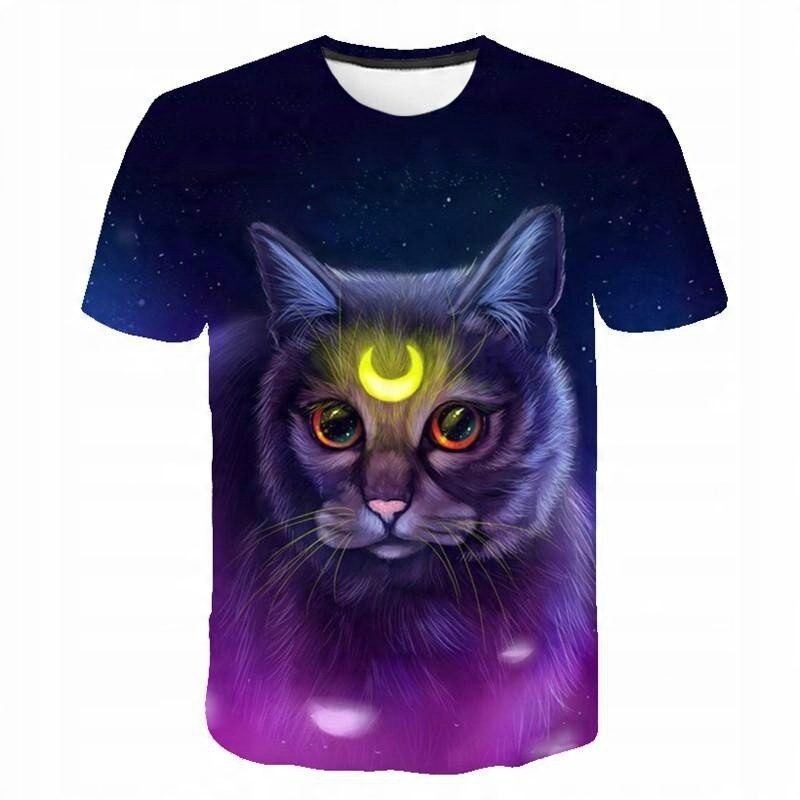 

Koszulka Kot Damska T-shirt Z Nadrukiem 3D