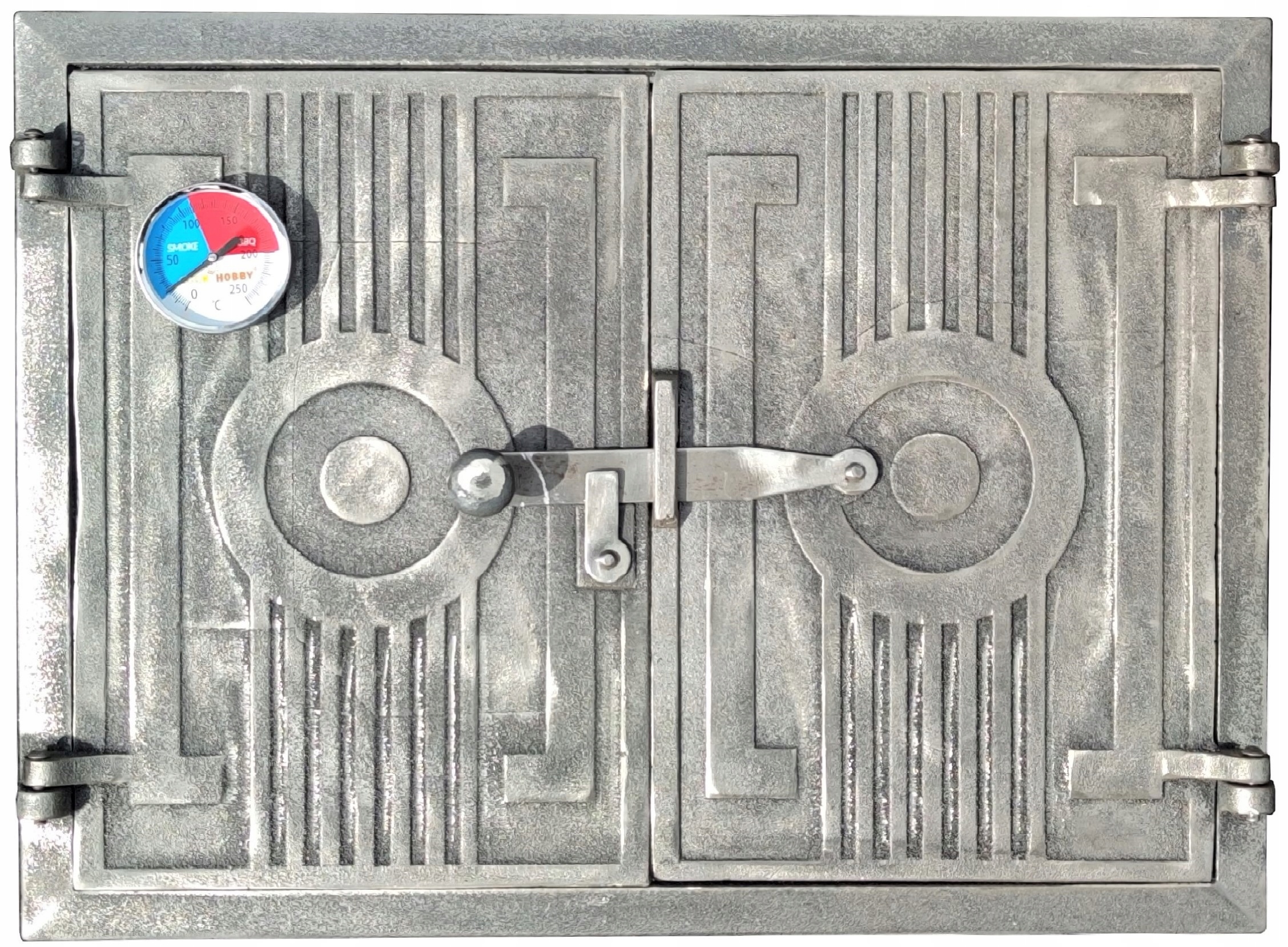 Drzwiczki żeliwne 44x33 pieca chlebowe termometr