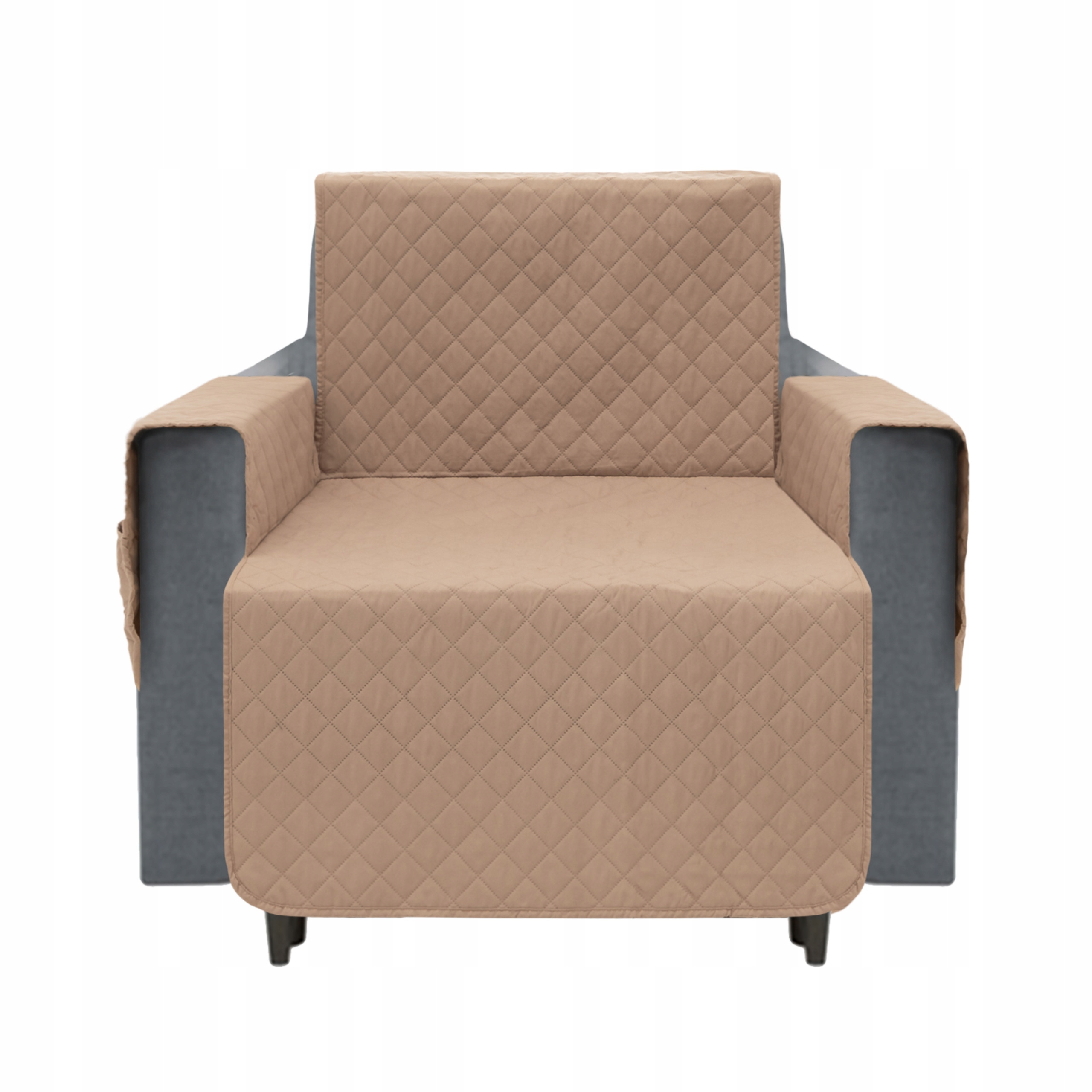 Potah Přehoz Ochranná deka na Křeslo Béžový pro Zvířata pro Psa a Kočku