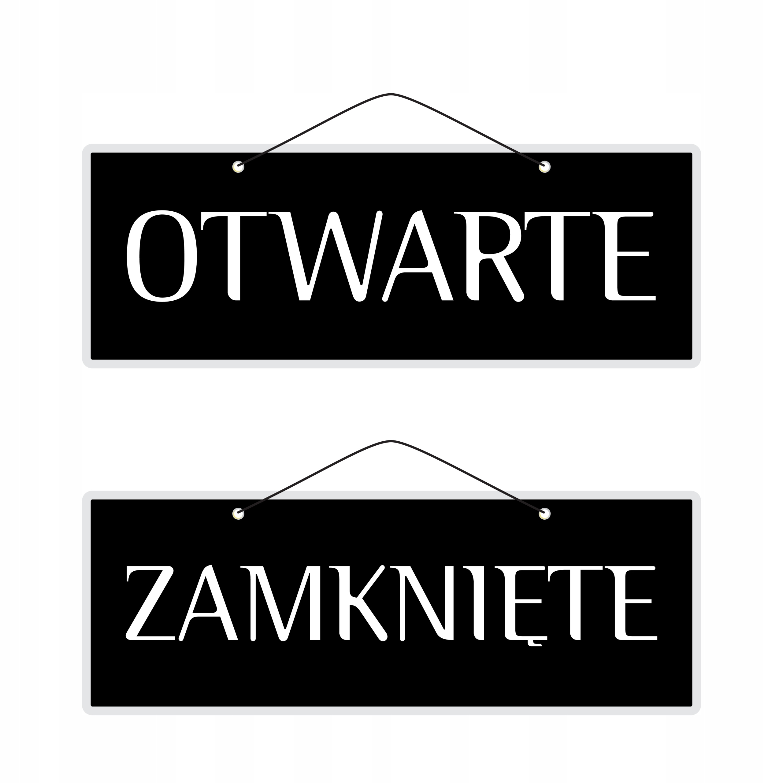 

Tabliczka laminowana 2-str Otwarte Zamknięte