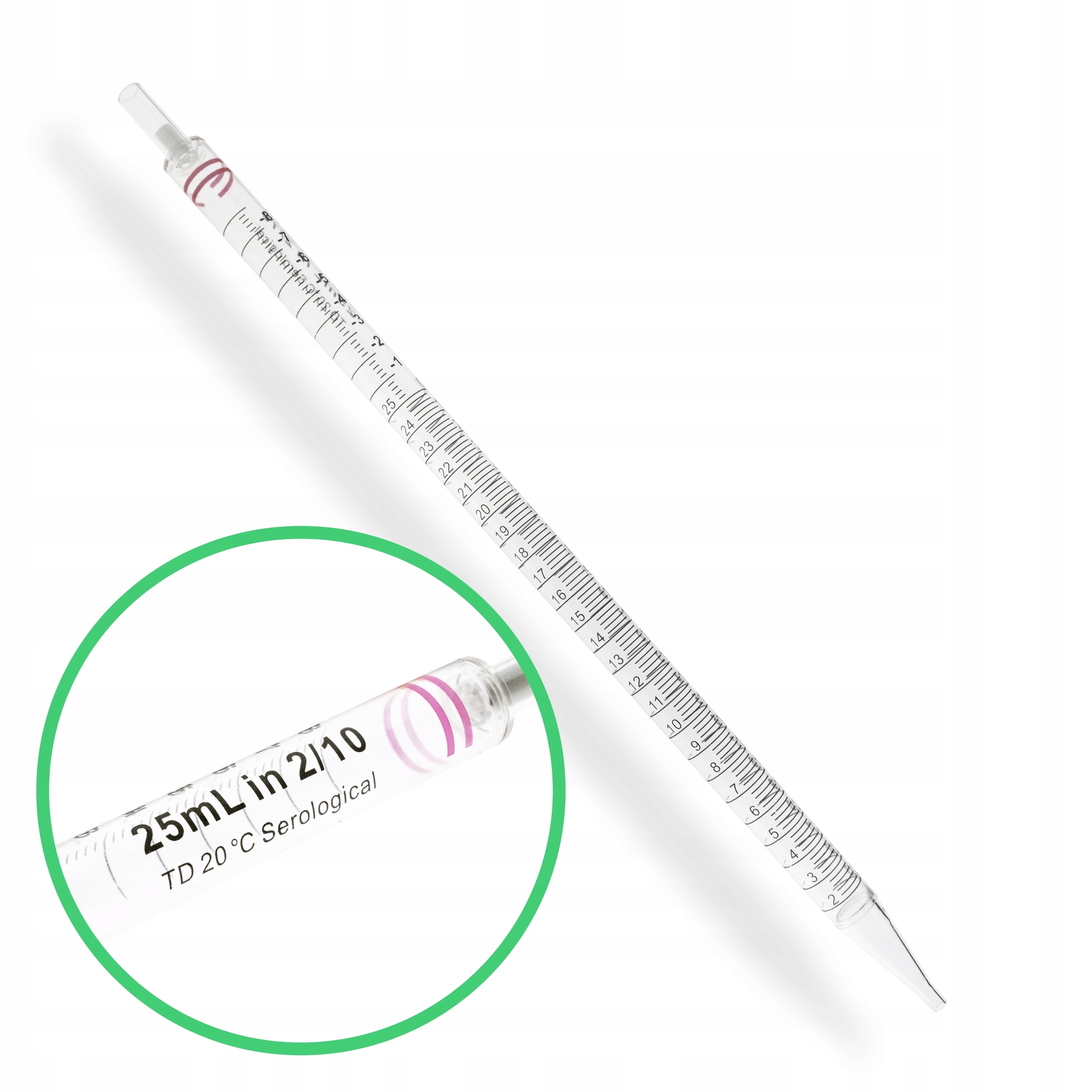 Pipeta serologiczna Ps 25ml czerwona sterylna x10